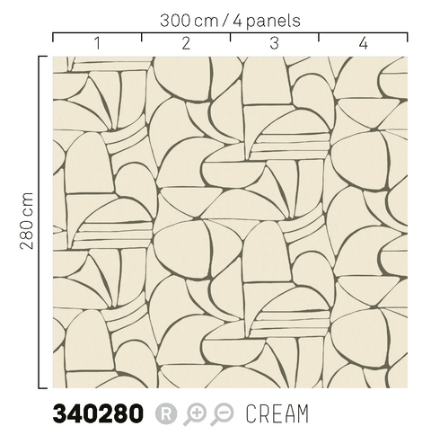 EIJFFINGER Solange 340280 - Afbeelding 4 - Wit, Zwart / Grijs, Stoer, Industrieel, Geometrisch 