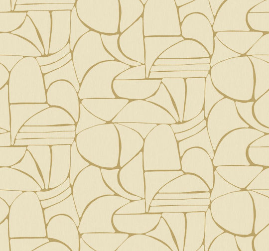 EIJFFINGER Solange 340281 - Afbeelding 1 - Geel, Stoer, Industrieel, Geometrisch 