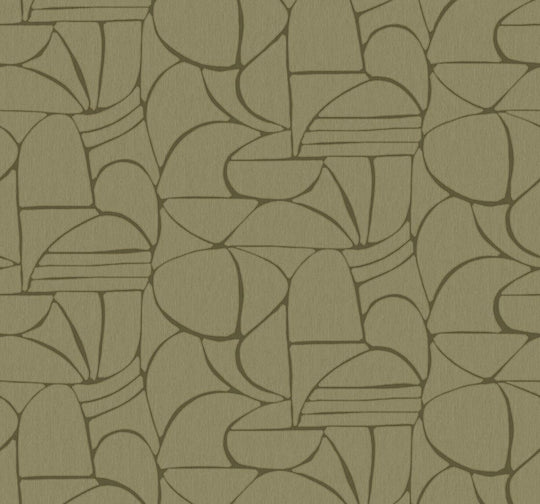 EIJFFINGER Solange 340282 - Afbeelding 1 - Groen, Stoer, Industrieel, Geometrisch 