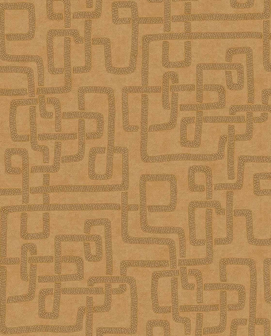 EIJFFINGER Solange 340235 - Afbeelding 1 - Oranje, Retro, Vintage, Etnisch, Geometrisch