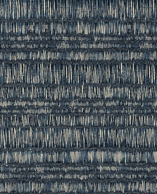 EIJFFINGER Solange 340264 - Afbeelding 1 - Blauw, Etnisch, Stoer, Industrieel, Strepen, Structuren