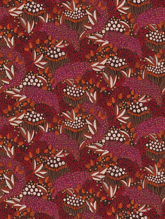EIJFFINGER Solange 340286 - Afbeelding 1 - Rood, Etnisch, Bladeren