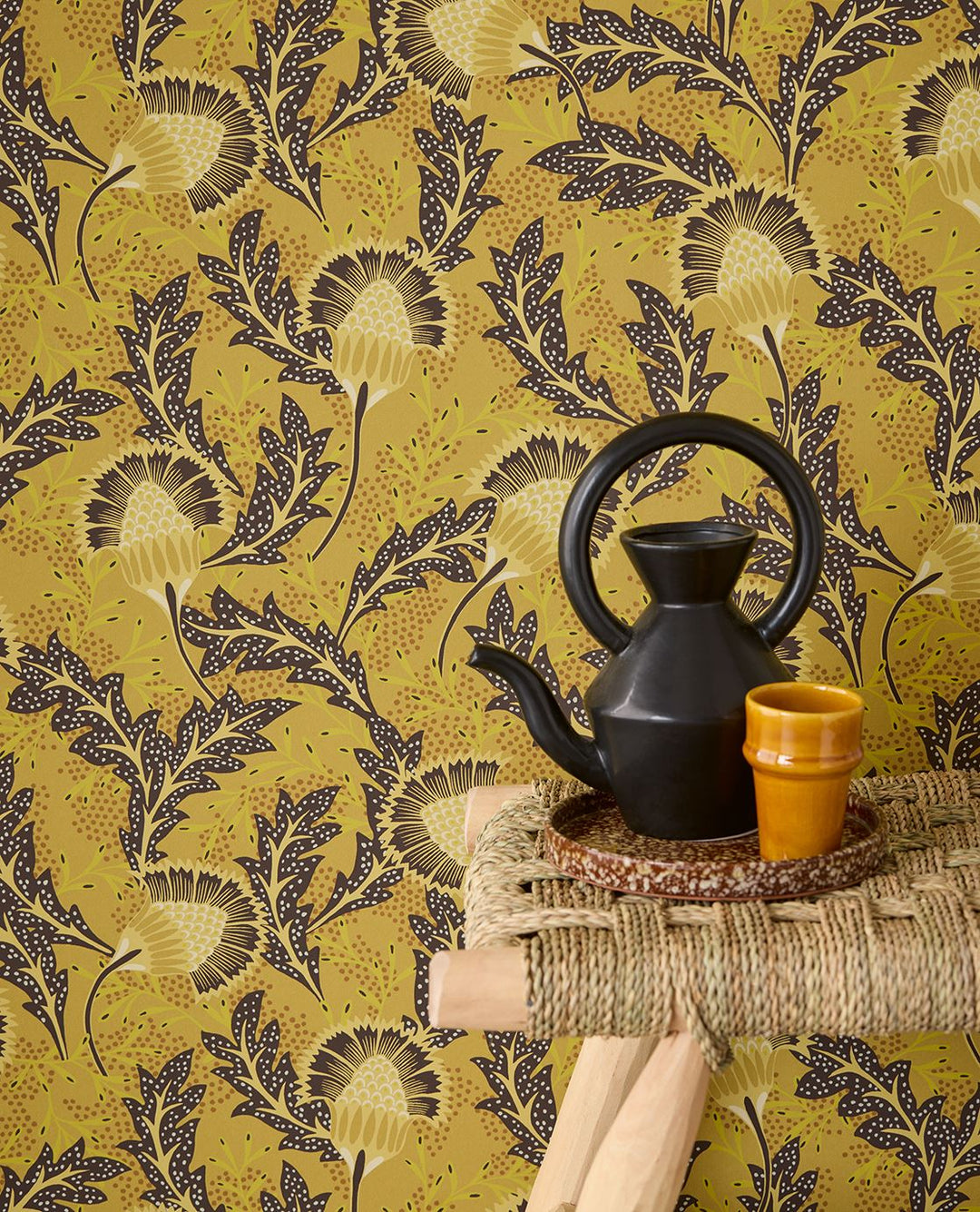 EIJFFINGER Solange 340212 - Afbeelding 3 - Geel, Retro, Vintage, Bloemen