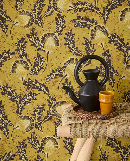 EIJFFINGER Solange 340212 - Afbeelding 3 - Geel, Retro, Vintage, Bloemen