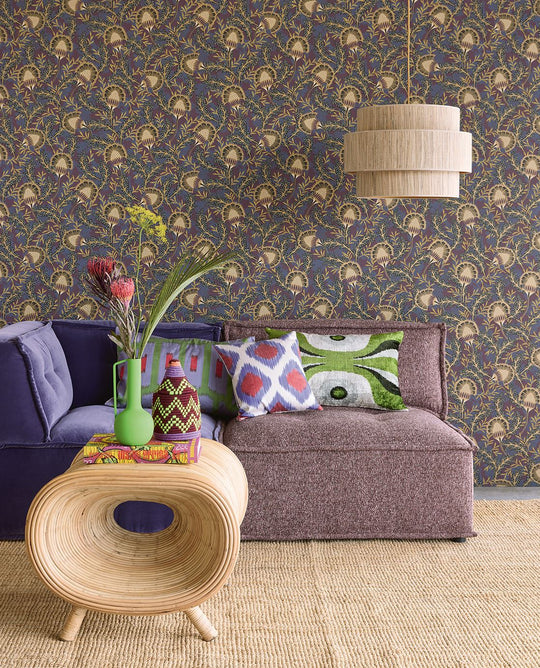 EIJFFINGER Solange 340214 - Afbeelding 2 - Paars, Etnisch, Bloemen