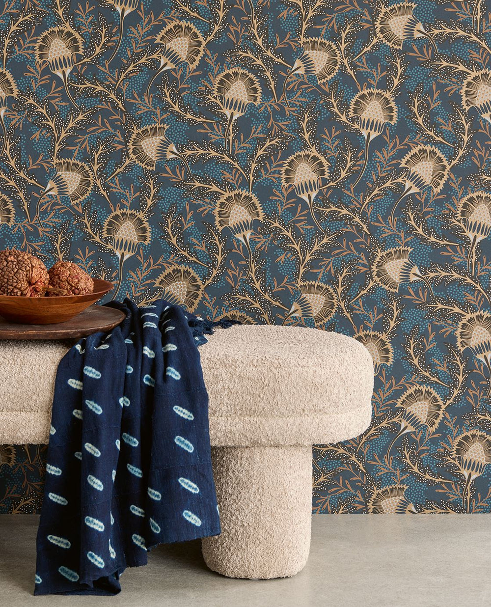 EIJFFINGER Solange 340215 - Afbeelding 2 - Blauw, Etnisch, Bloemen