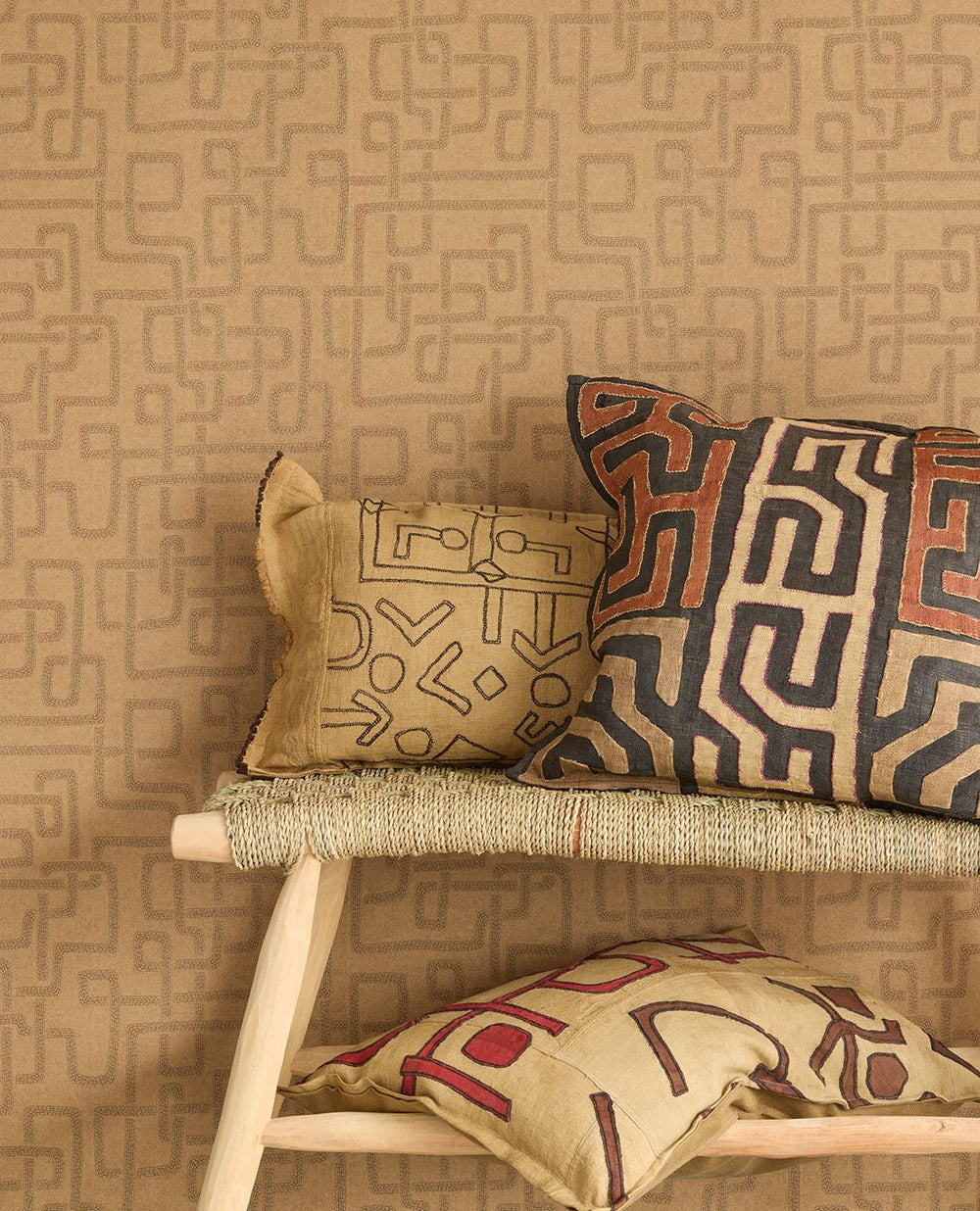 EIJFFINGER Solange 340235 - Afbeelding 2 - Oranje, Retro, Vintage, Etnisch, Geometrisch