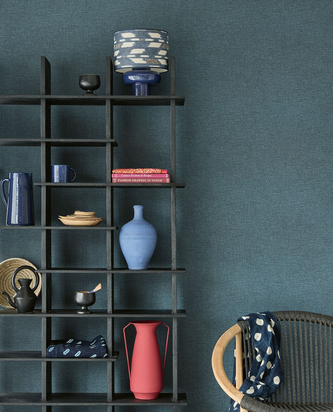 EIJFFINGER Solange 340250 - Afbeelding 2 - Blauw, Basic, Effen, Uni