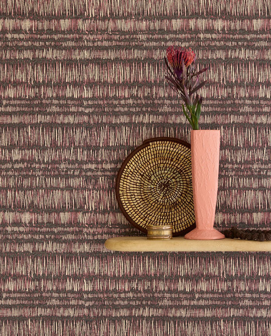 EIJFFINGER Solange 340263 - Afbeelding 2 - Rood, Etnisch, Strepen, Structuren