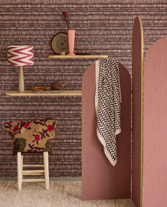 EIJFFINGER Solange 340263 - Afbeelding 3 - Rood, Etnisch, Strepen, Structuren