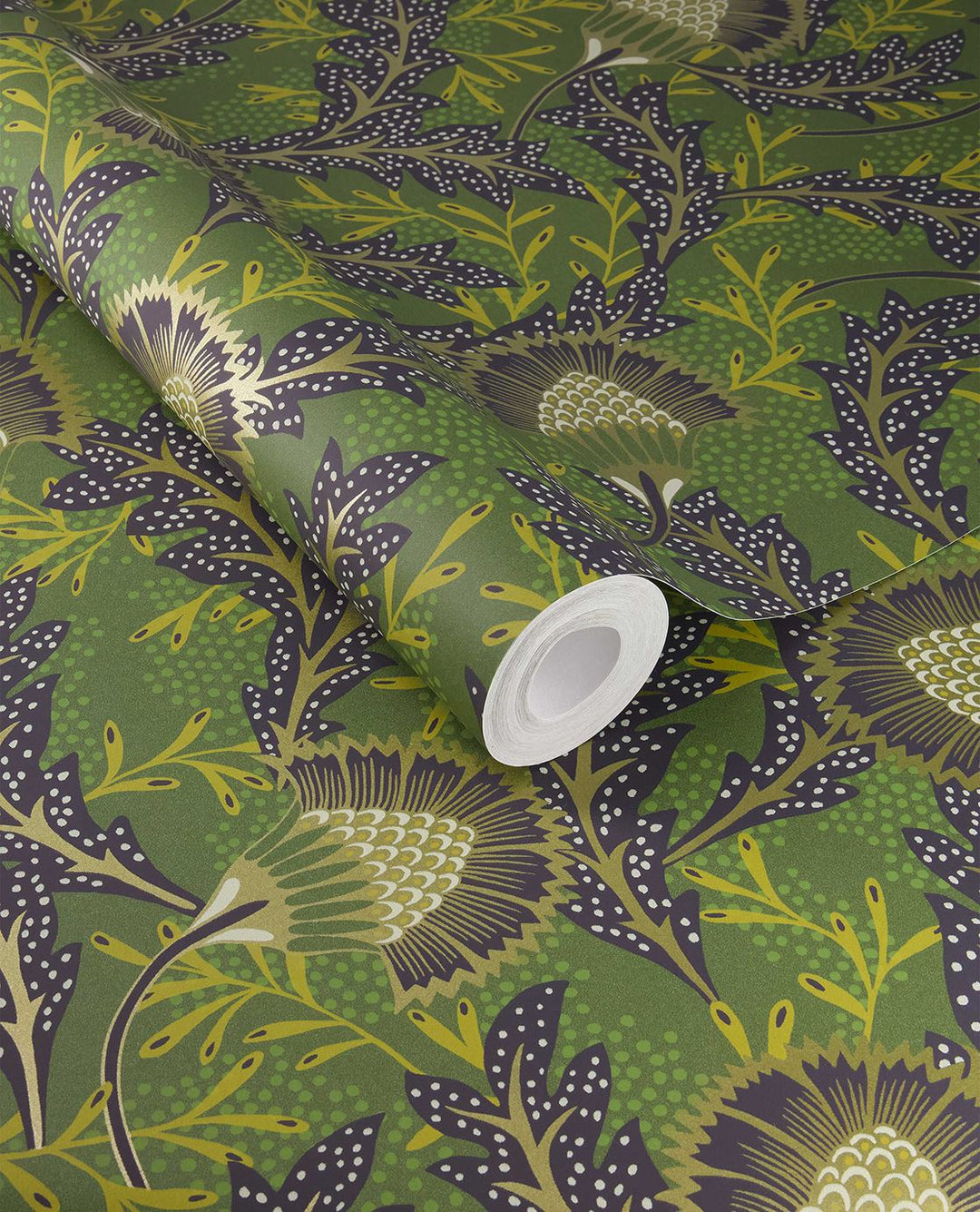 EIJFFINGER Solange 340216 - Afbeelding 1 - Groen, Retro, Vintage, Etnisch, Bloemen