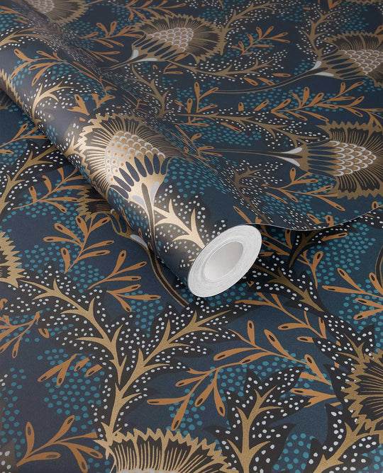 EIJFFINGER Solange 340215 - Afbeelding 1 - Blauw, Etnisch, Bloemen
