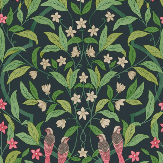 Cole &amp; Son Seville Jasmine &amp; Serin Symphony behang 117/10028