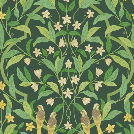 Cole &amp; Son Seville Jasmine &amp; Serin Symphony behang 117/10029