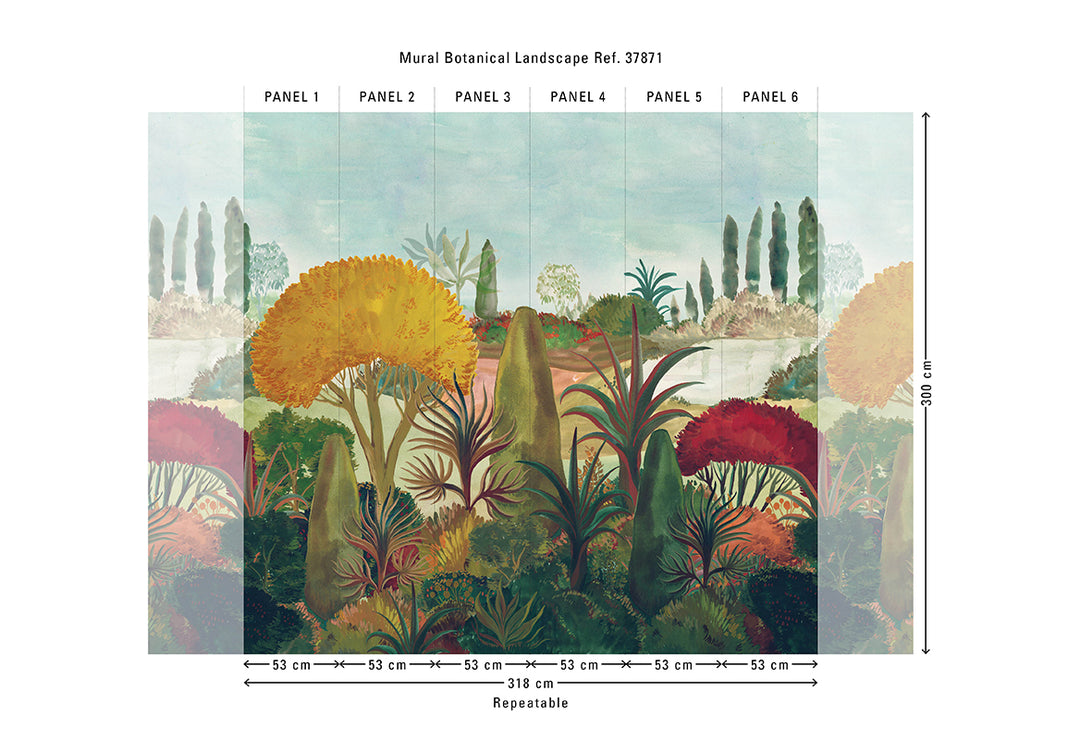 HookedOnWalls Marta Cortese Botanical Landscape behang 37871Afbeelding 4