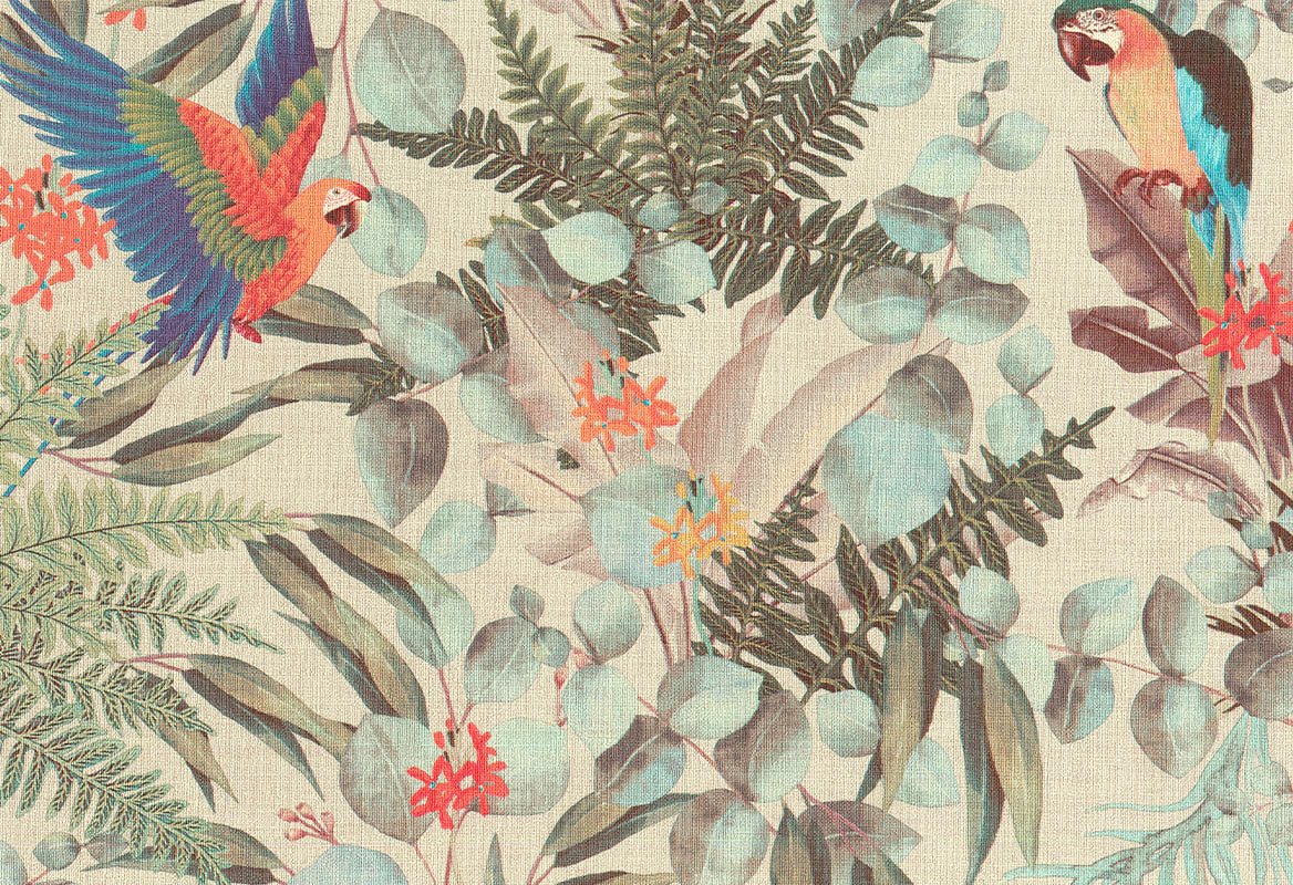 HookedOnWalls Lemuria Parrot behang 60621Afbeelding 1