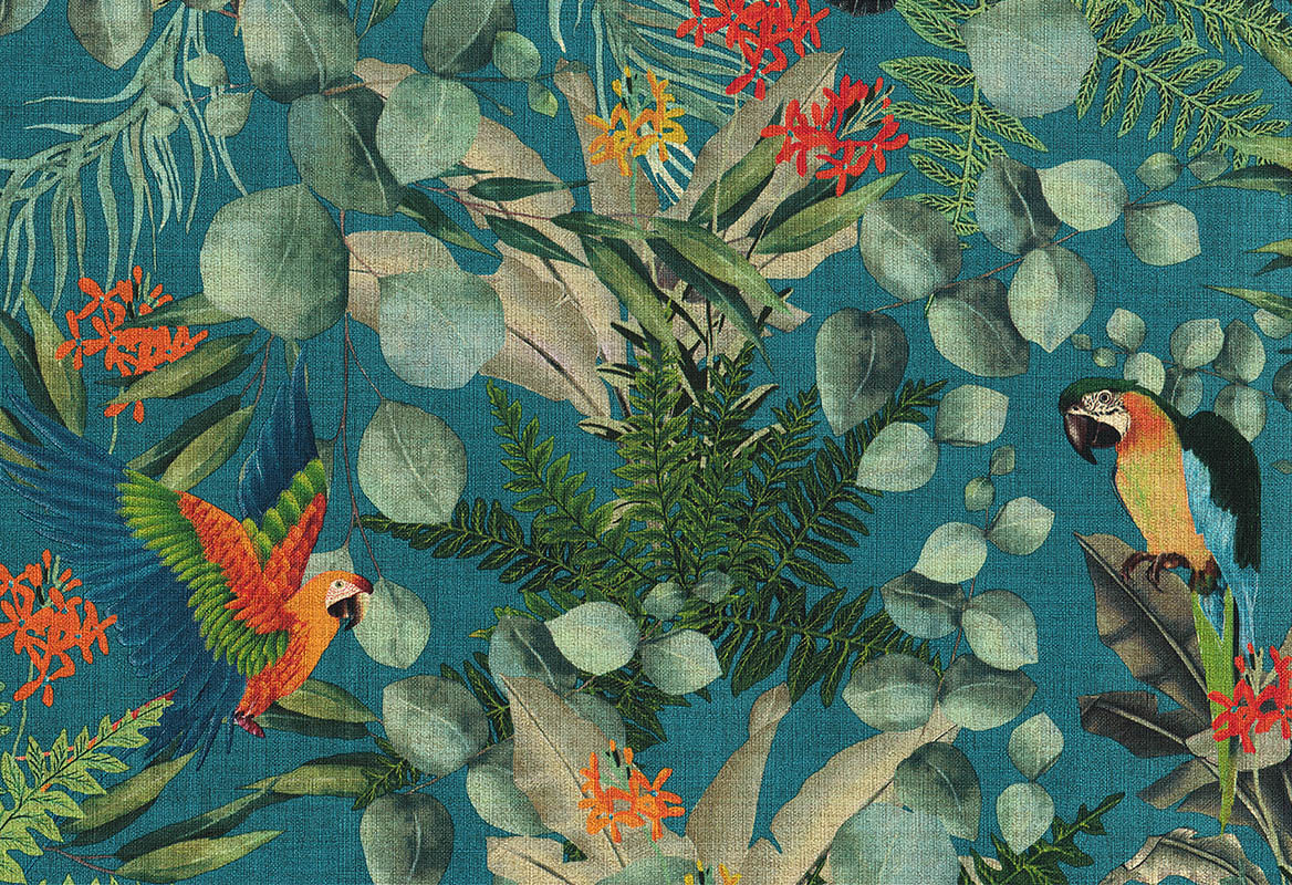 HookedOnWalls Lemuria Parrot behang 60622Afbeelding 1