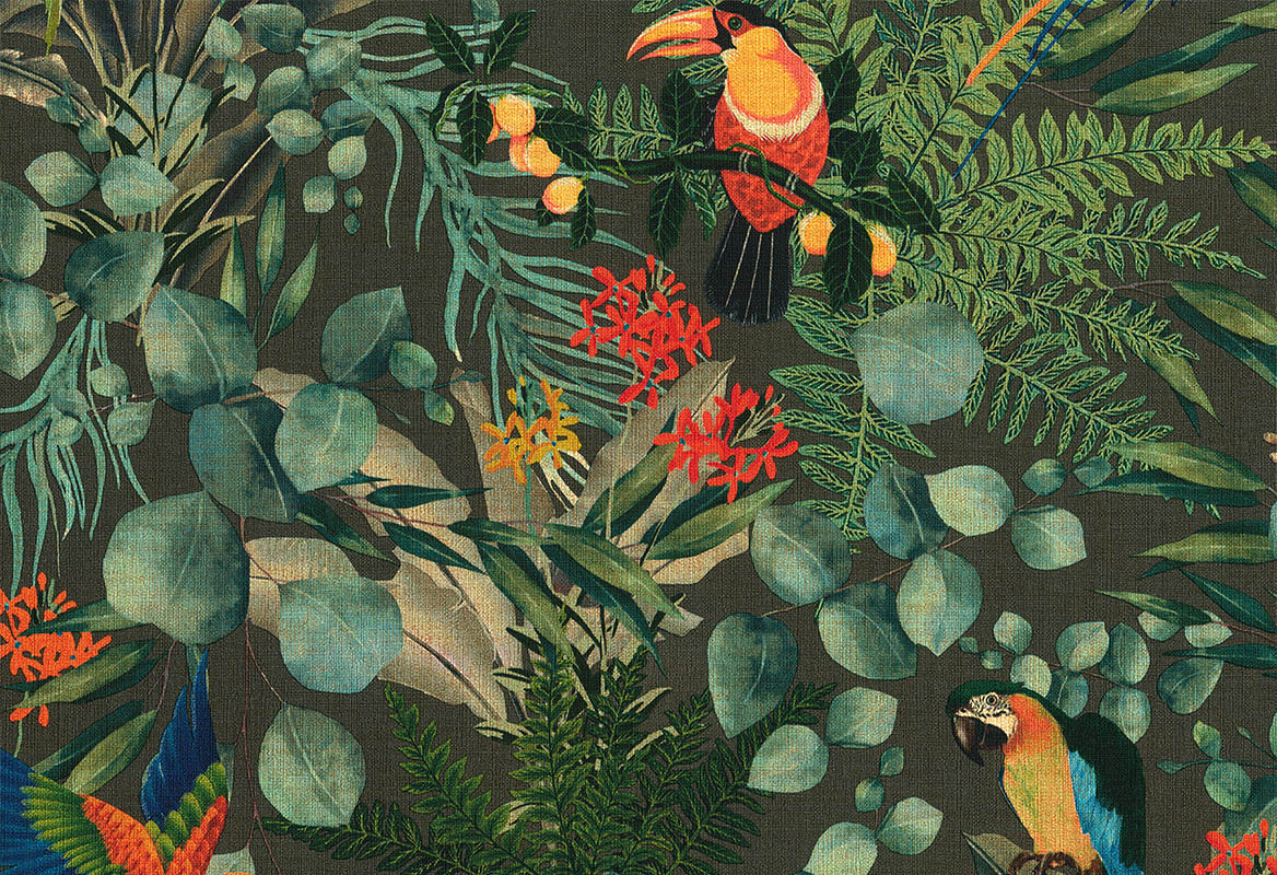 HookedOnWalls Lemuria Parrot behang 60623Afbeelding 1