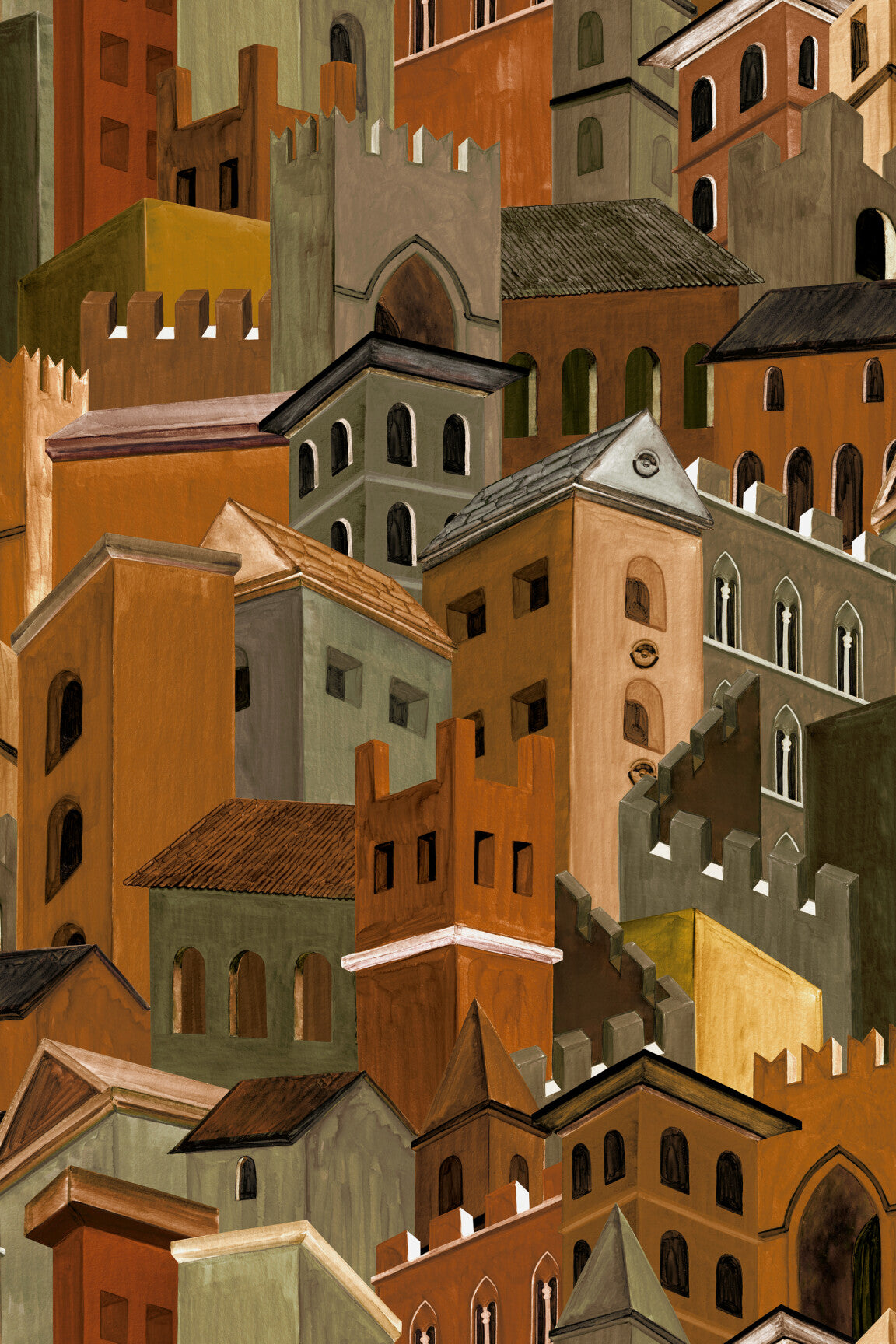 ARTE Città di Castello Décors & Panoramiques 97680 afbeelding 1 "Bruin","Oranje"