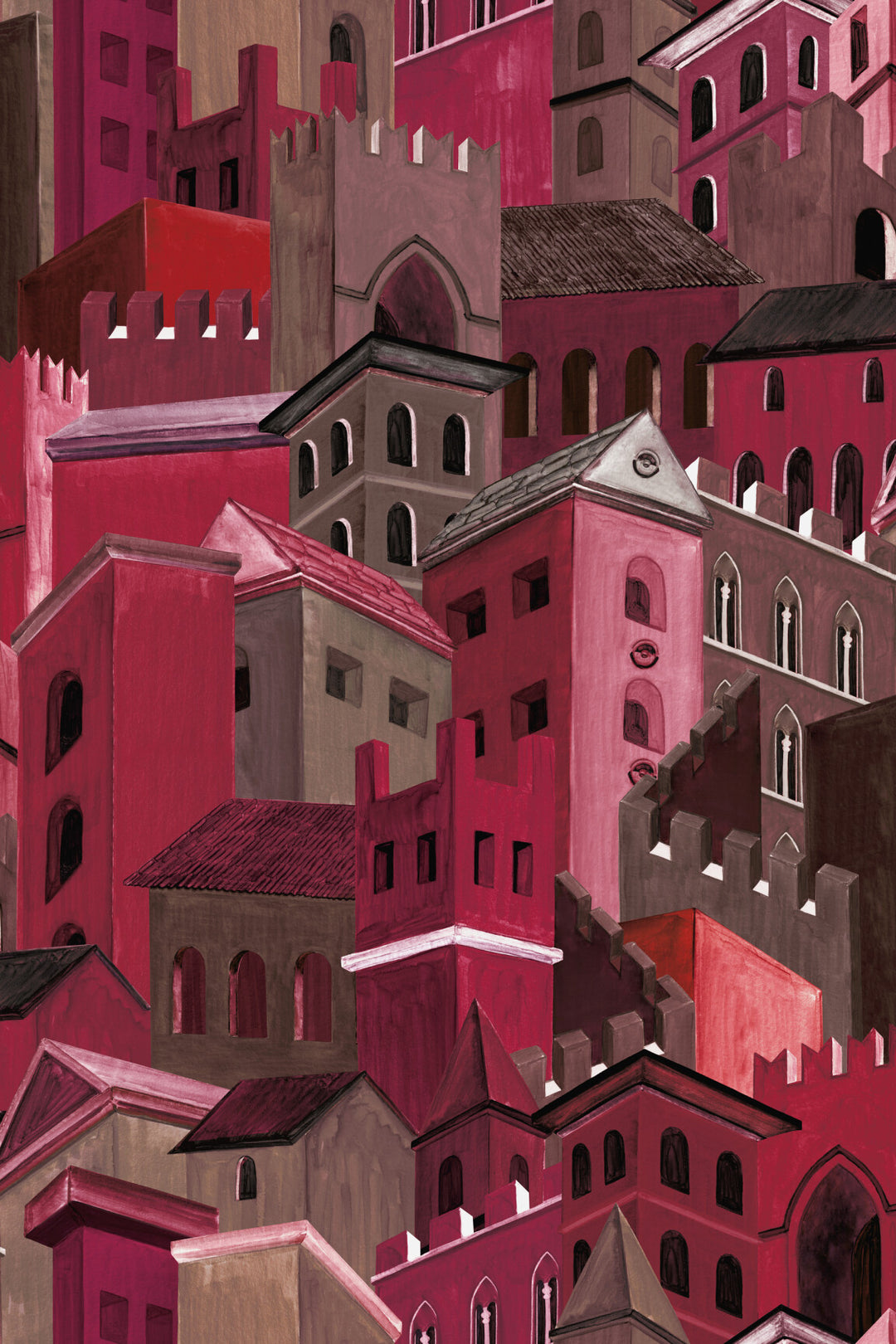 ARTE Città di Castello Décors & Panoramiques 97682 afbeelding 1 "Rood"