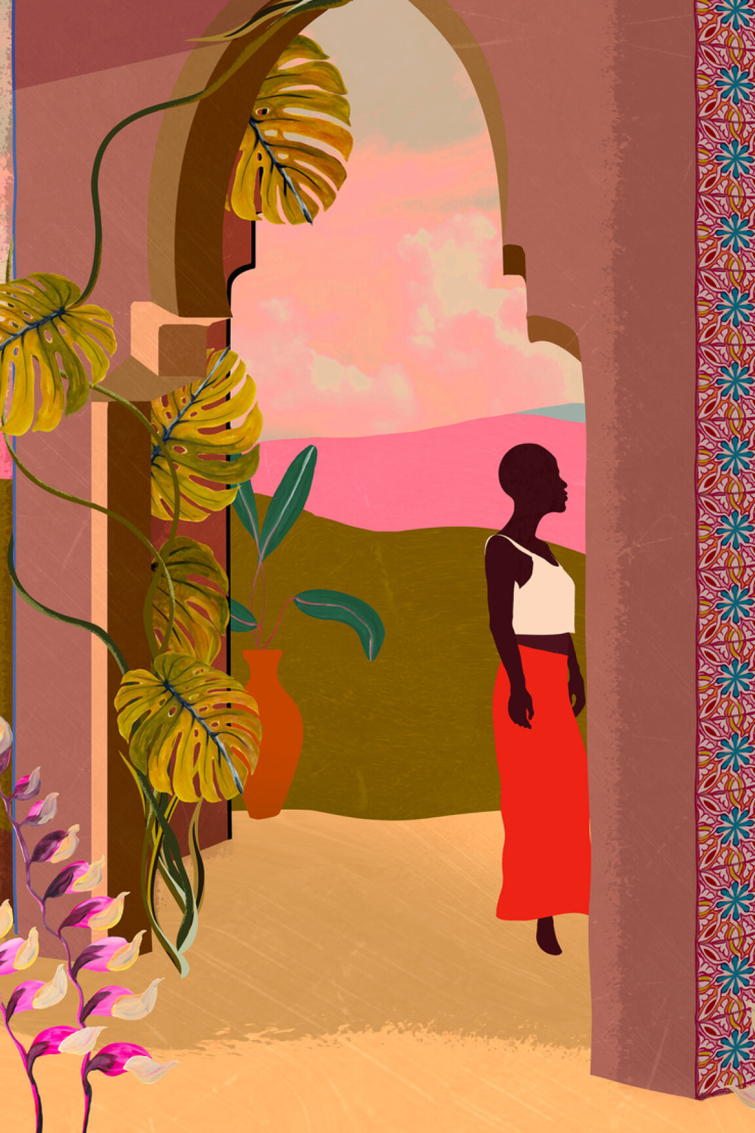 ARTE Les Mystères de Madagascar Décors & Panoramiques 97530 afbeelding 1 "Multi","Roze"