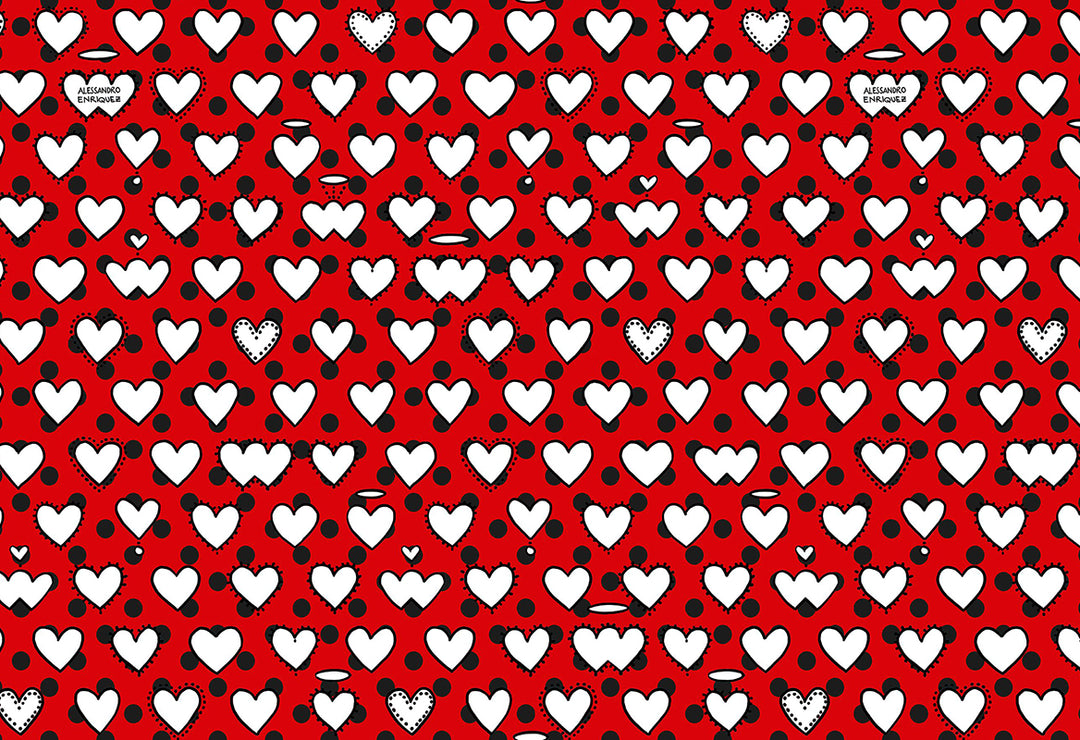 HookedOnWalls Enriquezland Cuori Pois behang 25503Afbeelding 1