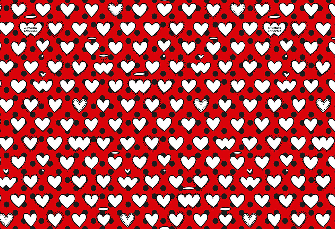 HookedOnWalls Enriquezland Cuori Pois behang 25503Afbeelding 1