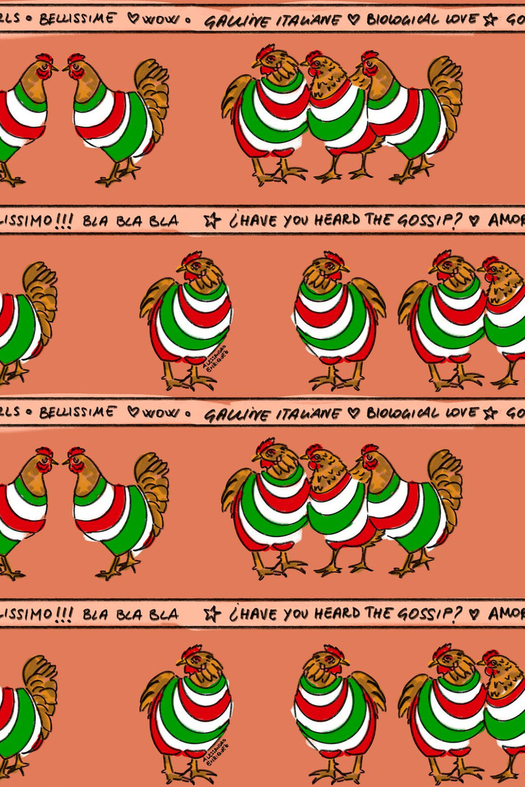 HookedOnWalls Enriquezland Galline Italiane behang 25511Afbeelding 3
