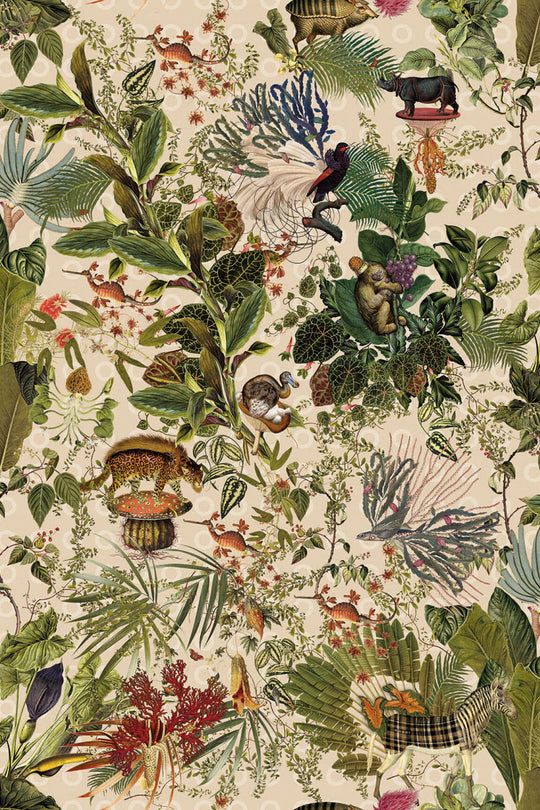 ARTE Menagerie of Extinct Animals Moooi Wallcovering Extinct Animals MO2072 afbeelding 1 "Multi","Naturel"
