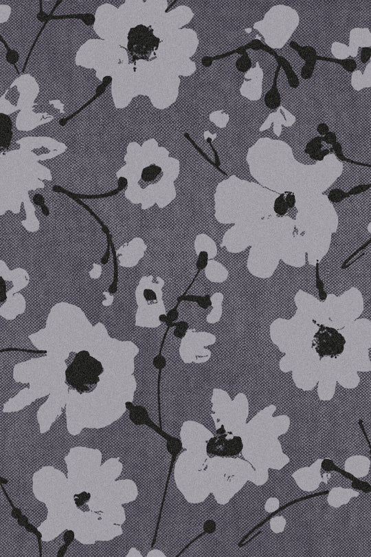 ARTE Metal Velvet Flower and Lin Flamant Suite III - Velvet 18002 afbeelding 1 "Zwart / Grijs"
