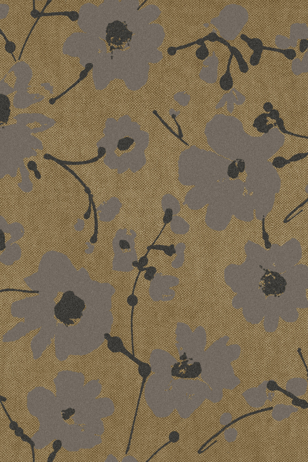 ARTE Metal Velvet Flower and Lin Flamant Suite III - Velvet 18007 afbeelding 1 "Bruin"