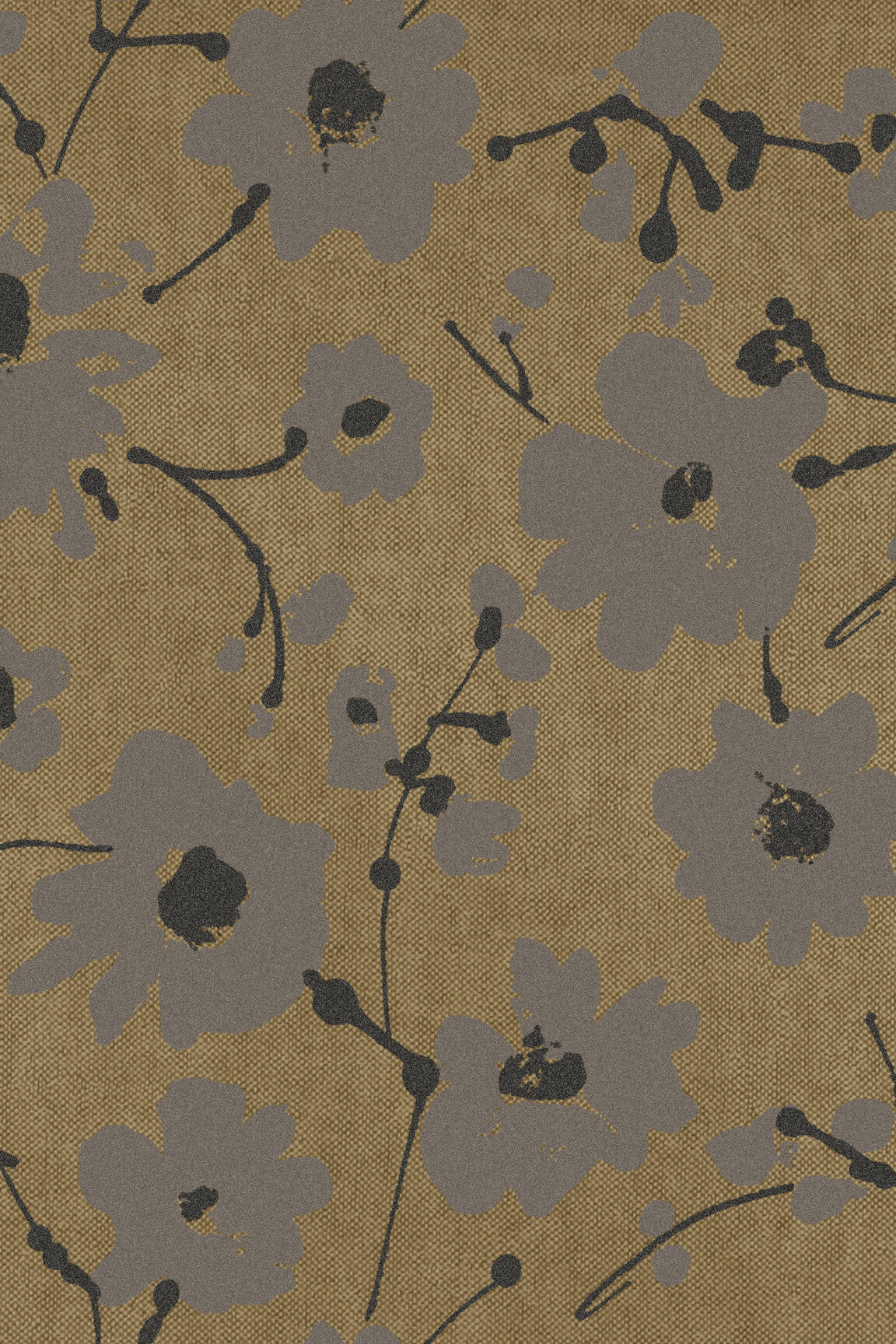 ARTE Metal Velvet Flower and Lin Flamant Suite III - Velvet 18007 afbeelding 1 "Bruin"