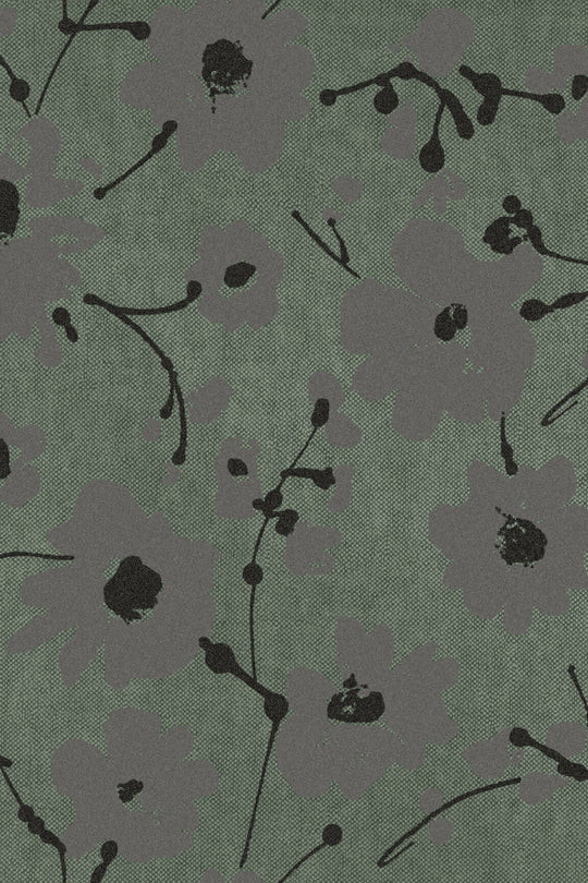 ARTE Metal Velvet Flower and Lin Flamant Suite III - Velvet 18009 afbeelding 1 "Groen"