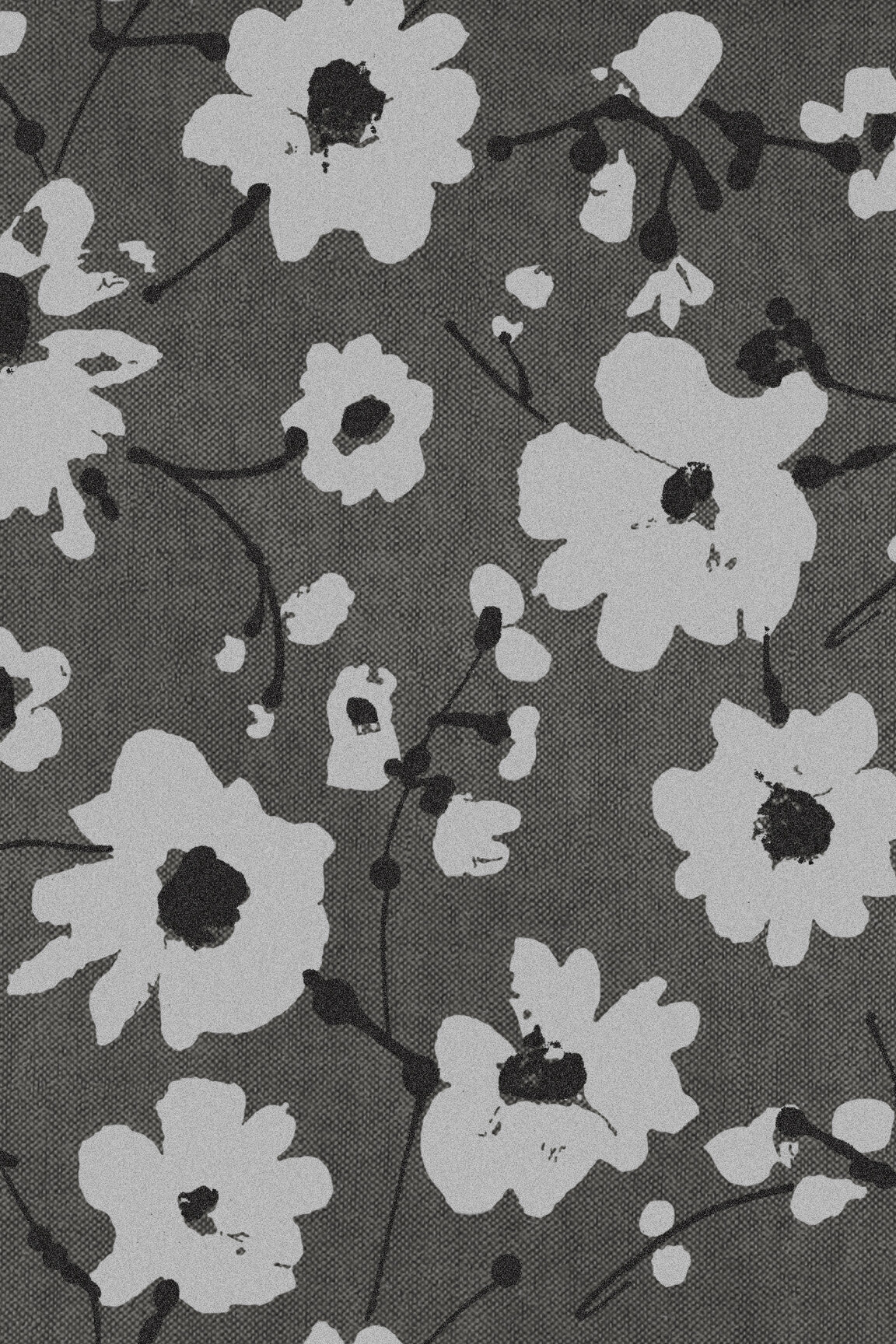ARTE Metal Velvet Flower and Lin Flamant Suite III - Velvet 18011 afbeelding 1 "Zwart / Grijs"