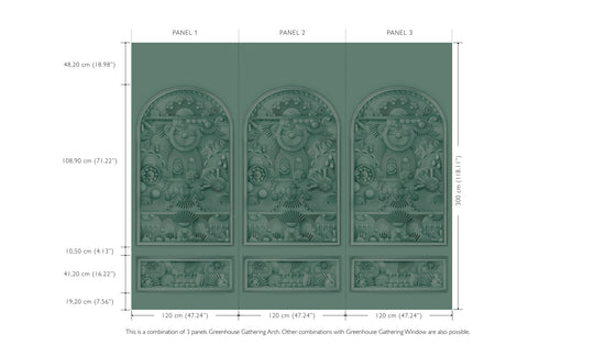 ARTE-Moooi-Wallcovering-Green-House-Greenhouse-Gathering-Arch-|-Forest-Green-MO5057 afbeelding 3 
