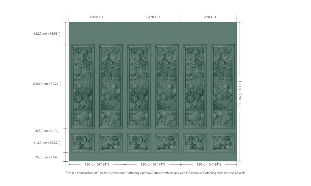 ARTE-Moooi-Wallcovering-Green-House-Greenhouse-Gathering-Window-|-Forest-Green-MO5052 afbeelding 3 