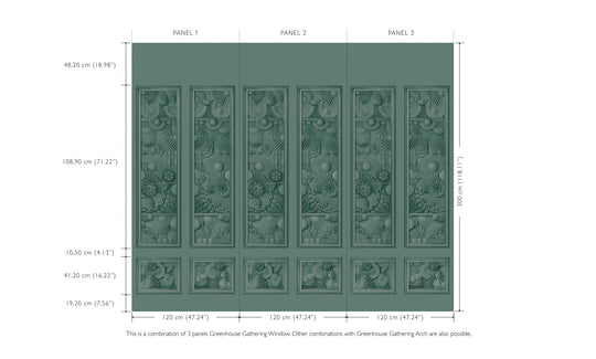 ARTE-Moooi-Wallcovering-Green-House-Greenhouse-Gathering-Window-|-Forest-Green-MO5052 afbeelding 3 