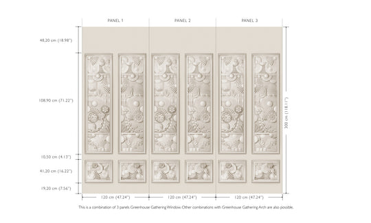 ARTE-Moooi-Wallcovering-Green-House-Greenhouse-Gathering-Window-|-Oyster-White-MO5051 afbeelding 3 