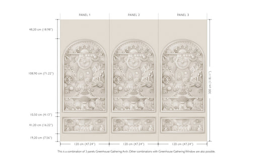 ARTE-Moooi-Wallcovering-Green-House-Greenhouse-Gathering-Arch-|-Oyster-White-MO5056 afbeelding 3 