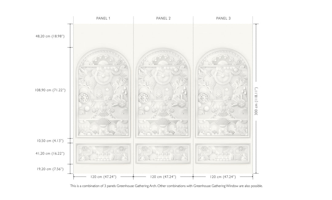 ARTE-Moooi-Wallcovering-Green-House-Greenhouse-Gathering-Arch-|-Architectural-White-MO5055 afbeelding 3 