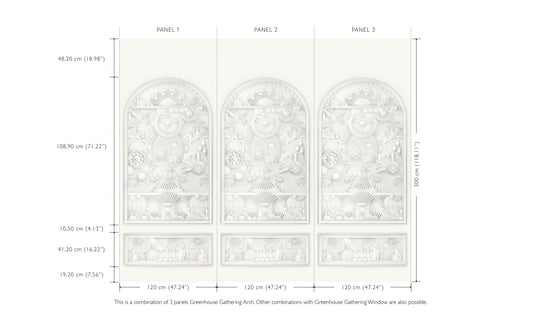 ARTE-Moooi-Wallcovering-Green-House-Greenhouse-Gathering-Arch-|-Architectural-White-MO5055 afbeelding 3 