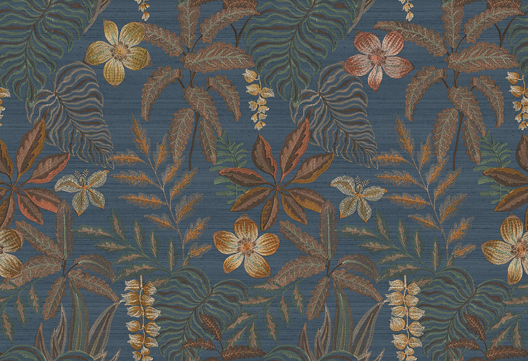 HookedOnWalls JV 602 Jaipur Jardin Tropical - metallic behang 6800Afbeelding 1