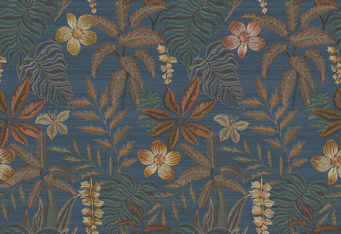 HookedOnWalls JV 602 Jaipur Jardin Tropical - metallic behang 6800Afbeelding 1