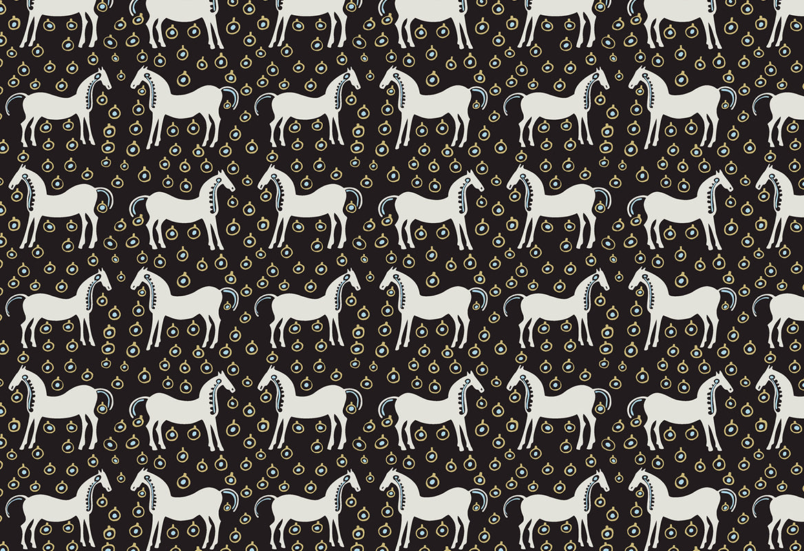 HookedOnWalls Marimekko Volume 06 Musta Tamma behang 25170Afbeelding 1