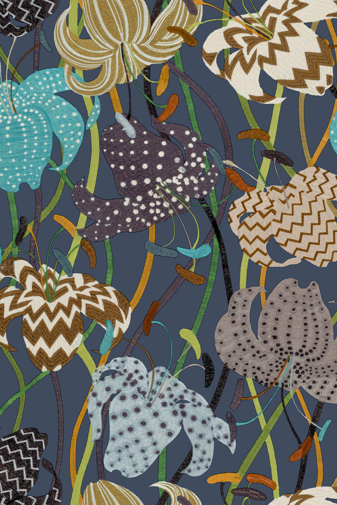 ARTE Lilium Missoni Home Wallcoverings 03 10233 afbeelding 1 "Blauw"