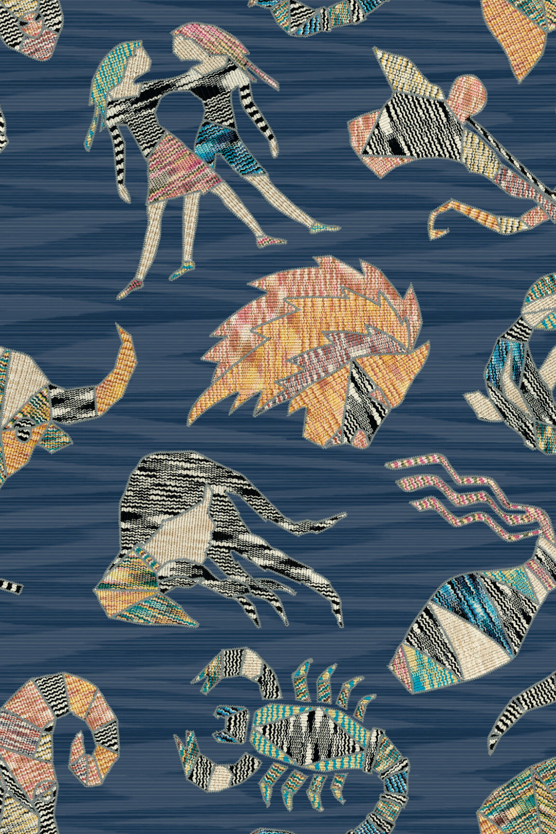 ARTE Constellations Missoni Home Wallcoverings 04 10353 afbeelding 1 "Blauw","Naturel"