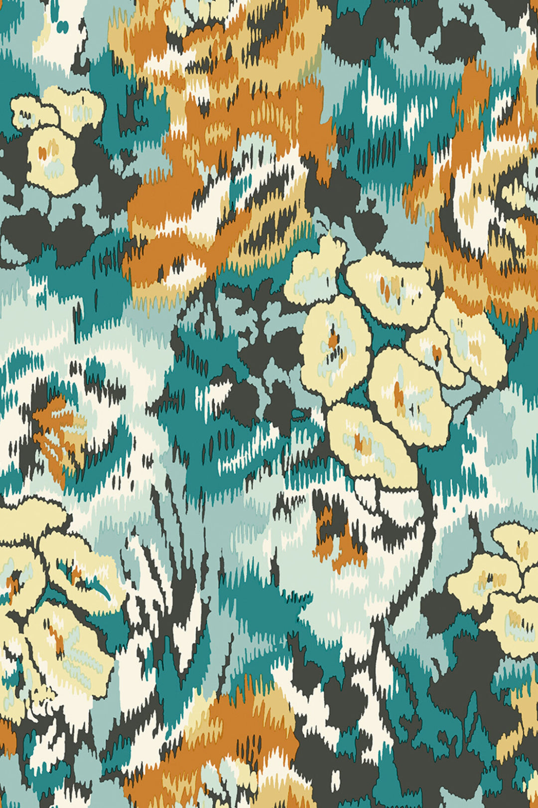 ARTE Flower Pot Missoni Home Wallcoverings 04 10301 afbeelding 1 "Groen","Geel","Turkoois"