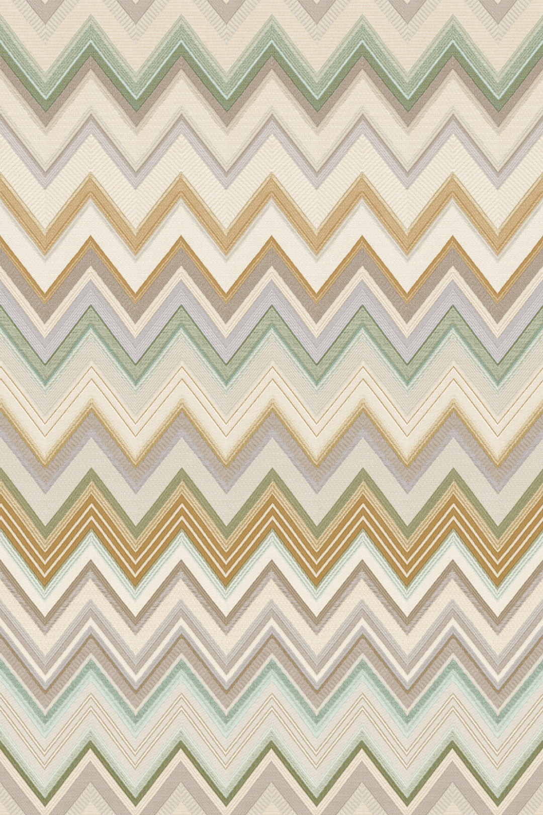 ARTE Happy Zigzag Missoni Home Wallcoverings 04 10333 afbeelding 1 "Groen","Geel","Bruin","Naturel"