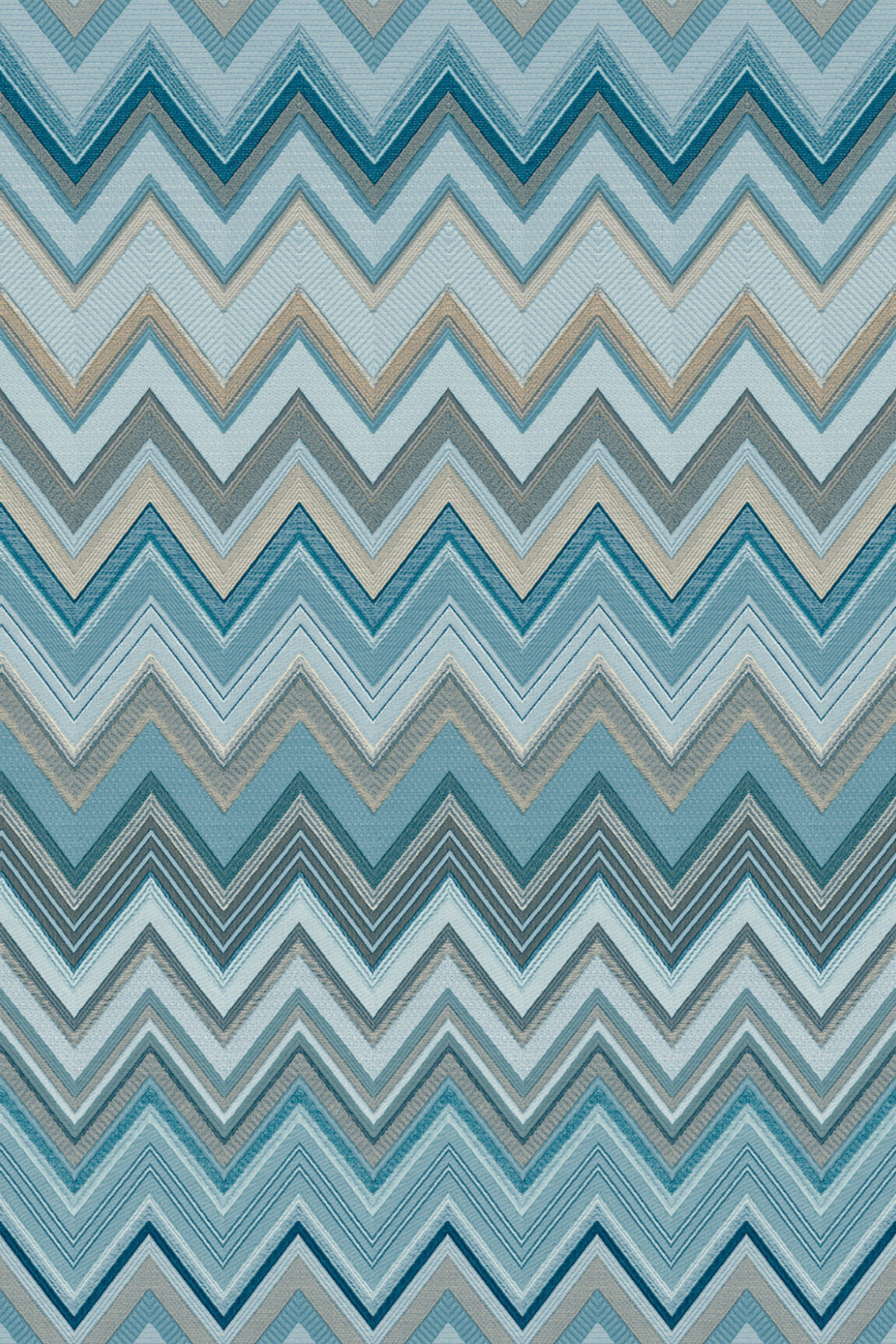 ARTE Happy Zigzag Missoni Home Wallcoverings 04 10335 afbeelding 1 "Blauw"