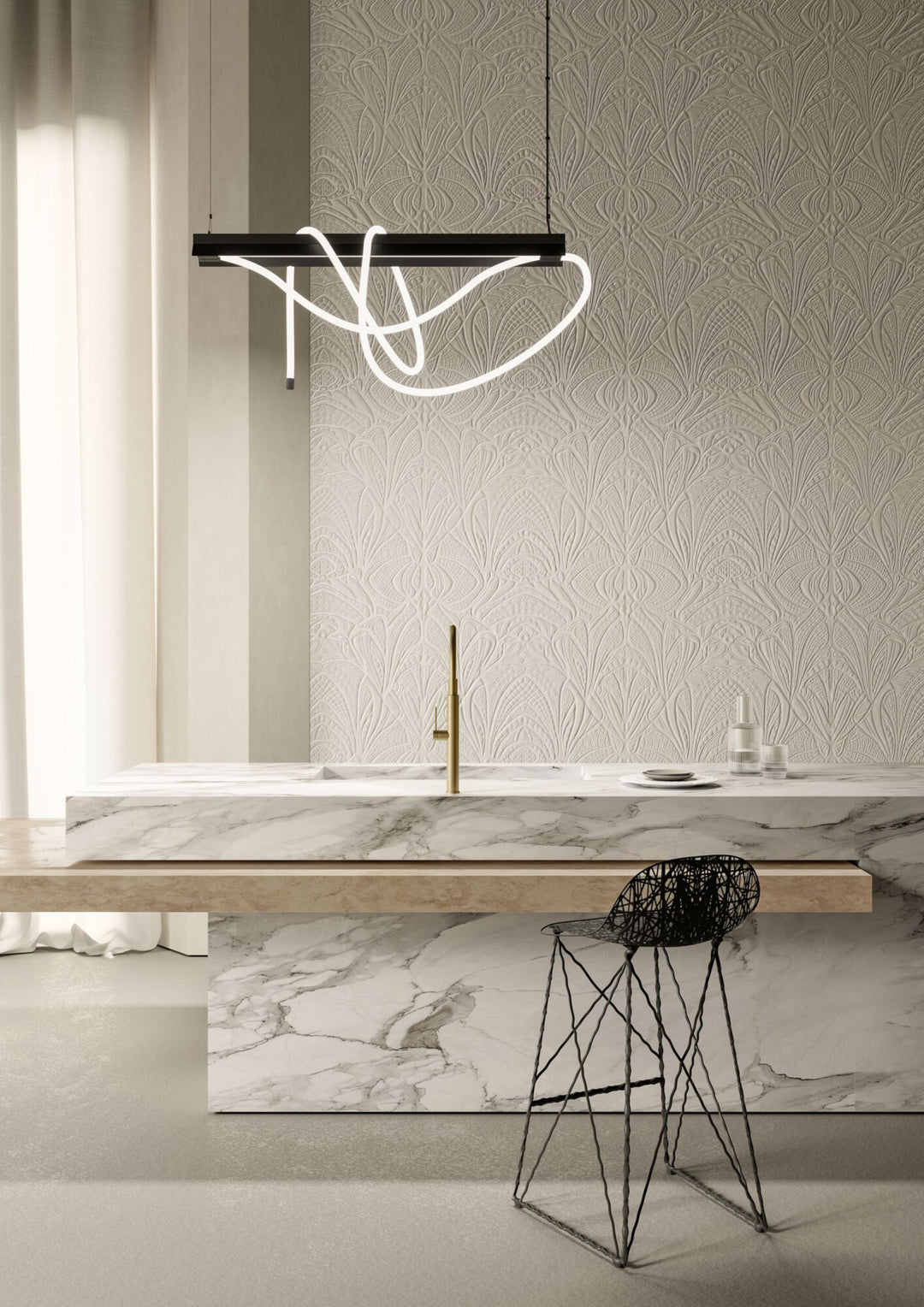 ARTE-Moooi-Wallcovering-Green-House-Lacy-Longlegs-|-Ivory-MO5031 afbeelding 4 